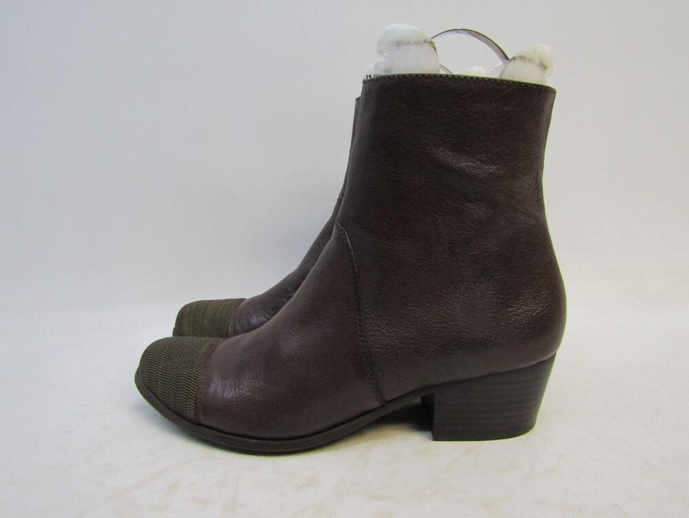 Van Eli Womens Size 8 N (Narrow Width) Brown Leather Zip Fashion Ankle Boots
